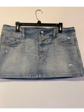 Eagle Blue Casual Mini Denim Skirt